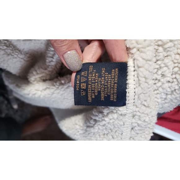 Freedom Foundry Shacket Men's Large Gray Sherpa Lined‎ Button Up Flannel - Picture 4 of 8